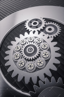 硬核未來 C4D立體機械齒輪的金屬美學